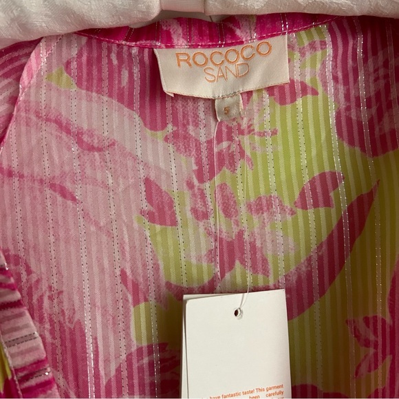 Rococo Sand Kimono Coverup Pink Sz S - Picture 6 of 13